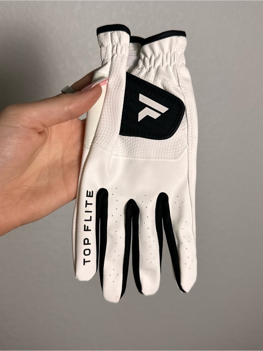 Top Flite Men’s White and Black Golf Glove - Right Hand